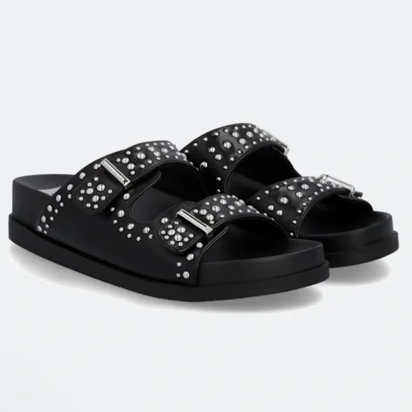 DV by Dolce Vita Black Adi Sandal Slides Size 8 - Picture 1 of 4